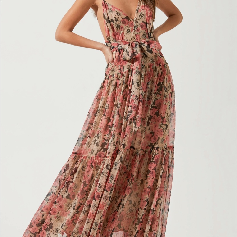 EARTHA FLORAL MAXI DRESS - ASTR